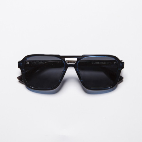 LEO STRIPE BLUE ECO SUNGLASSES